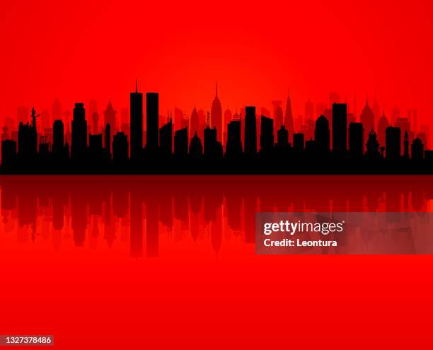 stockillustraties, clipart, cartoons en iconen met twin towers (all buildings are moveable and complete) - 911 new york