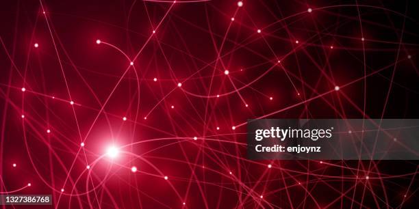 abstrakter hintergrund des roten datennetzwerks - glasfaser telekommunikationsgerät stock-grafiken, -clipart, -cartoons und -symbole