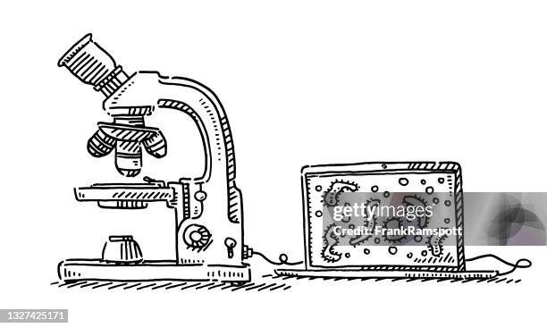 Microscope Drawn Microscope Drawing Photos and Premium High Res Pictures - Getty Images