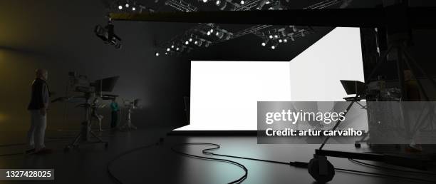 3d studio live template, web events, live transmission, web studio - casting director stock pictures, royalty-free photos & images