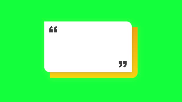 Quote rectangle isolated on material design style background. Motion graphics.