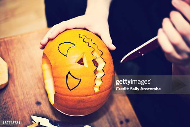 Carving out pumpkin head