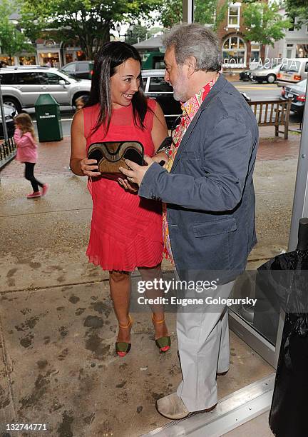 Samantha Yanks and Carlos Falchi attend the Grand Opening of Artisan Workshop Beach Bohemia Luxury celebrated by Carlos Falchi and Hamptons Magazine...