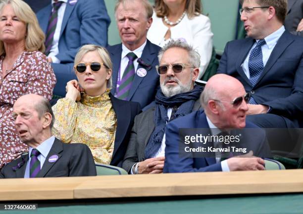 Prince Edward, Duke of Kent, Sir Sam Mendes and Alison Balsom attend Wimbledon Championships Tennis Tournament at All England Lawn Tennis and Croquet...