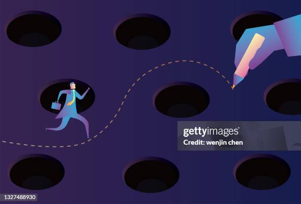 Dashed Line Route Photos and Premium High Res Pictures - Getty Images