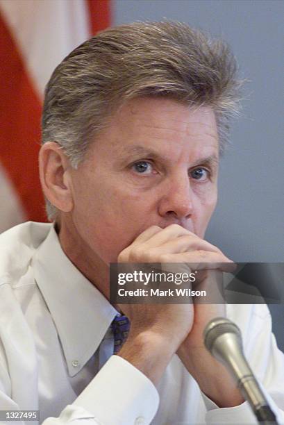 Congressmen Gary Condit attends a hearing of the House Agriculture Committee on Capitol Hill July 17, 2001 in Washington, DC. Major daily newspapers...