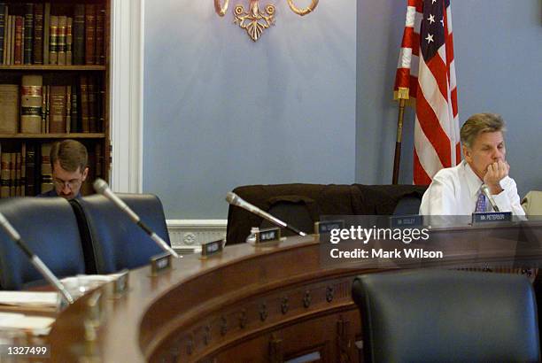 Congressmen Gary Condit attends a hearing of the House Agriculture Committee on Capitol Hill July 17, 2001 in Washington, DC.