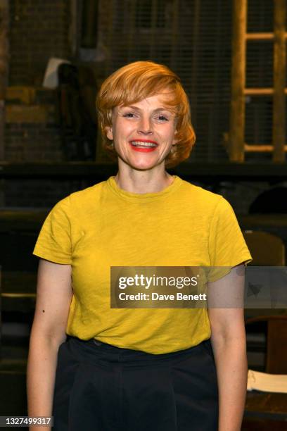 Maxine Peake poses at a photocall for Hannah Khalil's "Bitterenders", a live streamed production marking the directorial debut for Maxine Peake in...