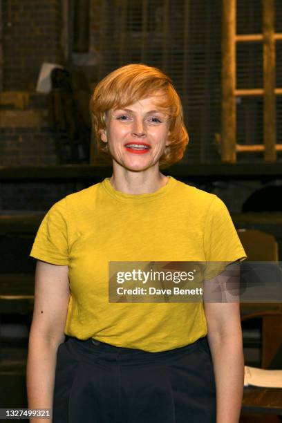 Maxine Peake poses at a photocall for Hannah Khalil's "Bitterenders", a live streamed production marking the directorial debut for Maxine Peake in...