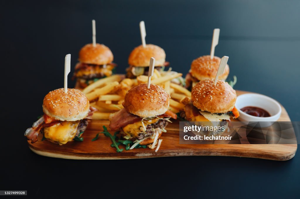 Burger and fries