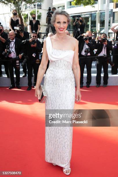 Actress Andie McDowell attends the "Tout S'est Bien Passe " screening during the 74th annual Cannes Film Festival on July 07, 2021 in Cannes, France.