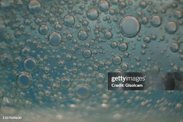 multiple dish soap bubbles inside bottle - diskmedel bildbanksfoton och bilder