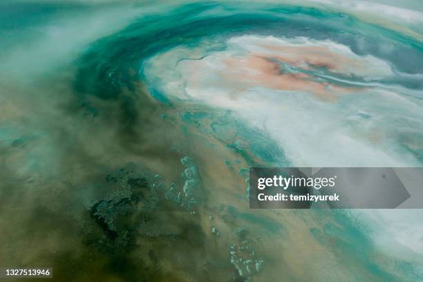 aerial view of beautiful natural shapes and textures - patterns in nature 個照片及圖片檔