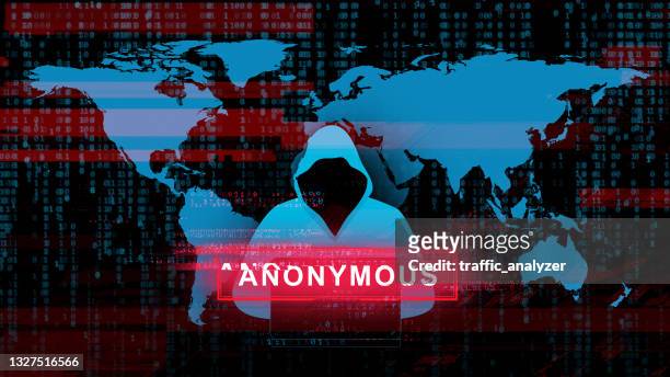 anonymous - hacker in a hoodie - stranger stock illustrations