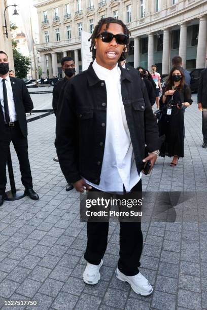 Lil Baby is seen arriving at a Balenciaga dinner at the Bourse De Commerce Pinault Collection on July 07, 2021 in Paris, France.