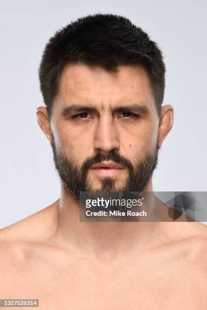 Carlos Condit poses for a portrait during a UFC photo session on July 7, 2021 in Las Vegas, Nevada.
