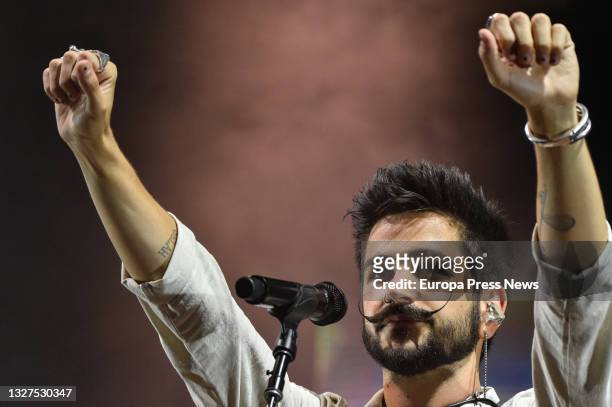 The Colombian singer-songwriter and producer Camilo, performs at the Enrique Roca Stadium, on July 07, 2021 in Murcia, Spain. Camilo, known for his...