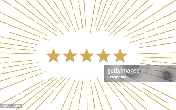 five star review rating background - vip stock illustrations