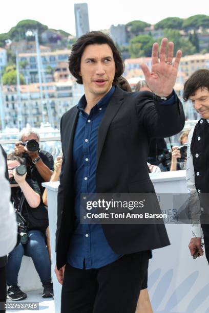 Adam Driver attends the "Annette" photocall during the 74th annual Cannes Film Festival on July 06, 2021 in Cannes, France.