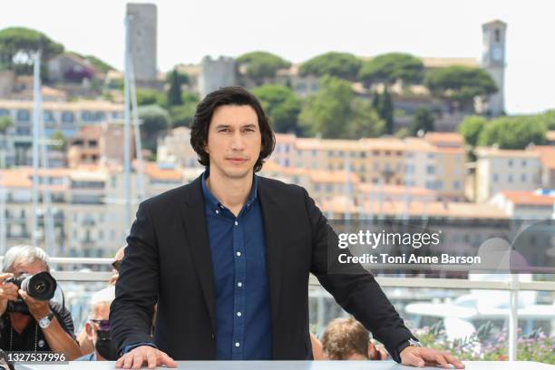 Adam Driver attends the "Annette" photocall during the 74th annual Cannes Film Festival on July 06, 2021 in Cannes, France.