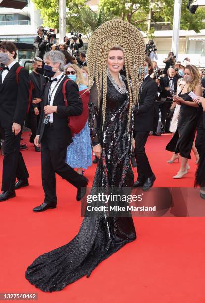 Elena Lenina attends the "Tout S'est Bien Passe " screening during the 74th annual Cannes Film Festival on July 07, 2021 in Cannes, France.