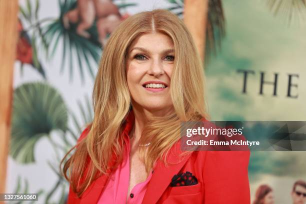 Connie Britton attends the Los Angeles premiere of the new HBO Limited Series "The White Lotus" at Bel-Air Bay Club on July 07, 2021 in Pacific...