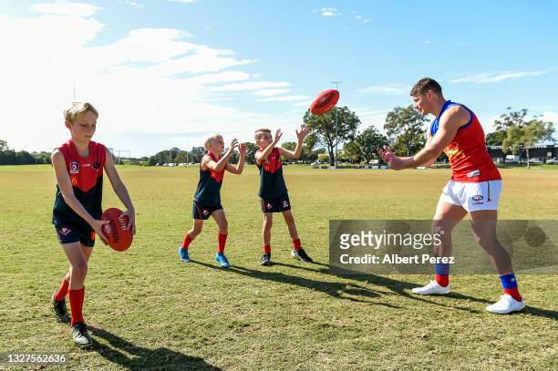Brisbane Lions Captain Dayne Zorko returns to his junior club, the Surfers Paradise Demons for a media opportunity ahead of his 200th AFL game on...