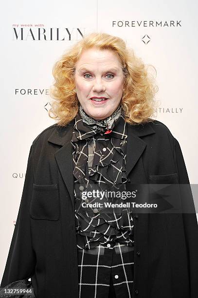 Actress Celia Weston attends the "My Week With Marilyn" New York premiere at The Paris Theatre on November 13, 2011 in New York City.