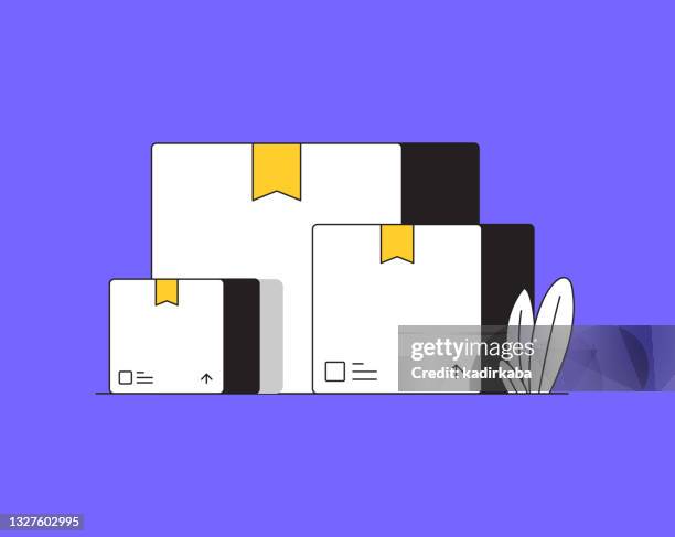 delivery elements content modern flat style illustration - freight train loading stock illustrations