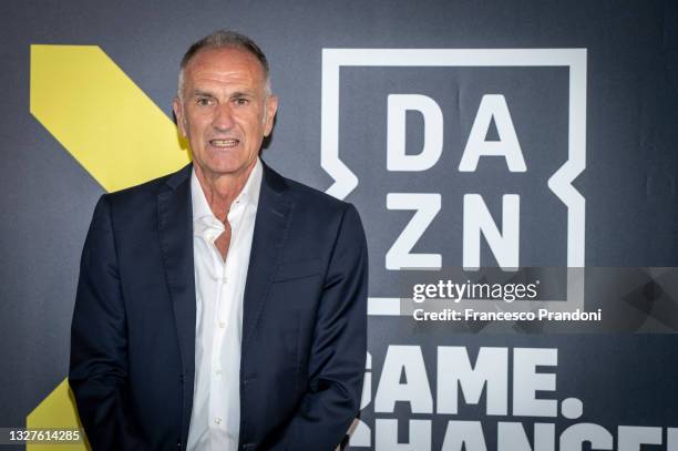 Francesco Guidolin attends at DAZN "Game.Changed." Press Conference on July 08, 2021 in Milan, Italy.