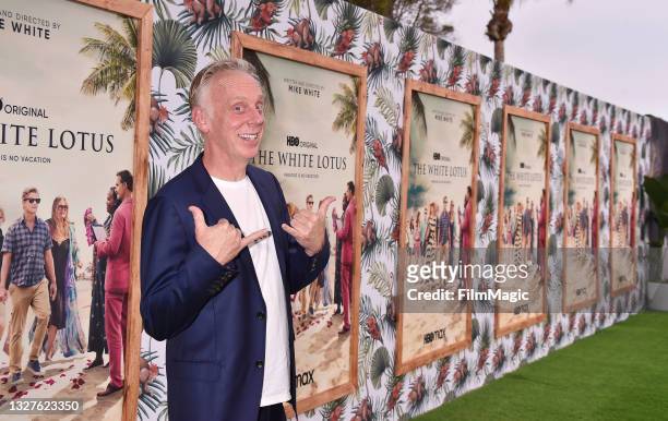 Creator, Writer, Director and Executive Producer Mike White attends the Los Angeles Premiere of the new HBO Limited Series "The White Lotus" on July...
