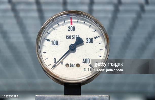 close up of a professional bar meter - forced labor stock-fotos und bilder