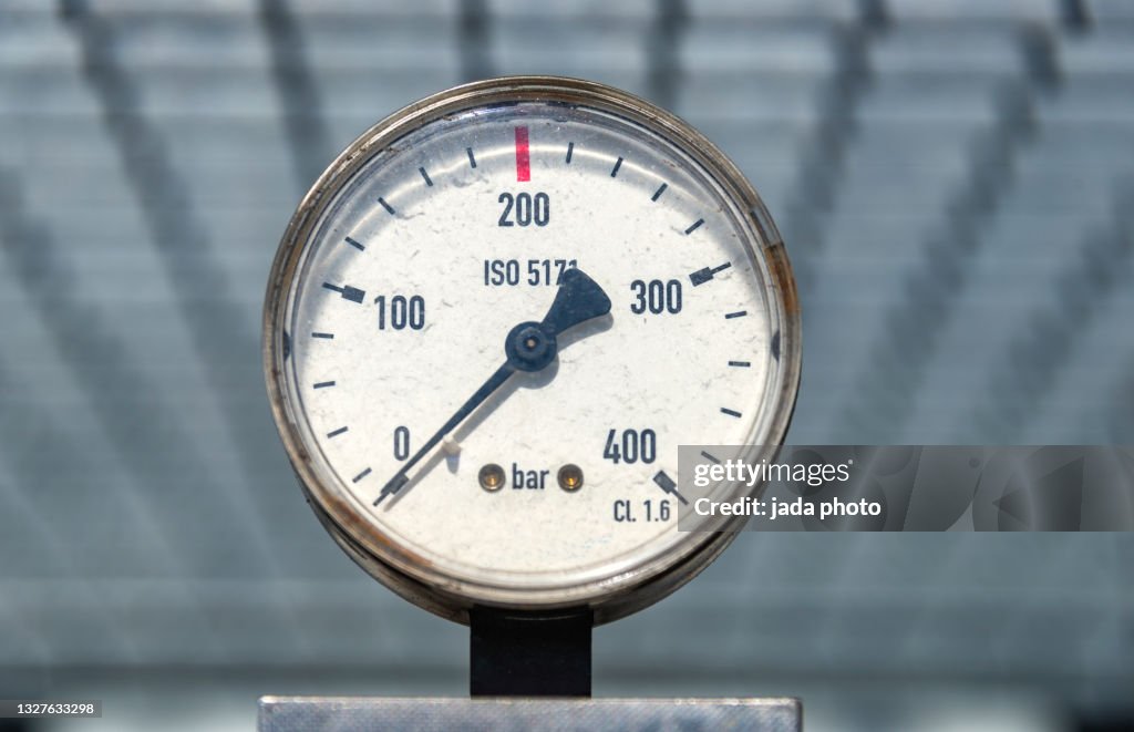 Close up of a professional bar meter