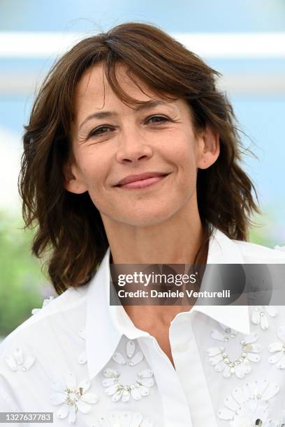 Sophie Marceau attends the "Tout S'est Bien Passe " photocall during the 74th annual Cannes Film Festival on July 08, 2021 in Cannes, France.