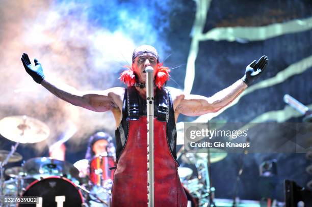 Rammstein, Till Lindemann, Christoph Schneider, Rock Werchter Festival, Werchter, Belgium, 3 July 2010.