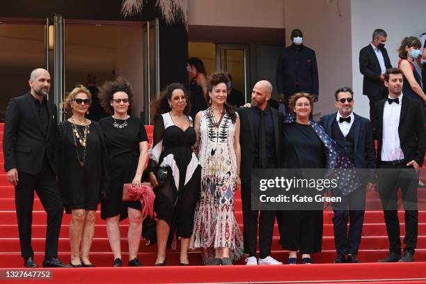 Director Shlomi Elkabetz , Yaël Abecassis , Yuval Aharoni and Simon Abkarian from "Black Notebooks I And Black Notebooks II" attends the "Lingui"...