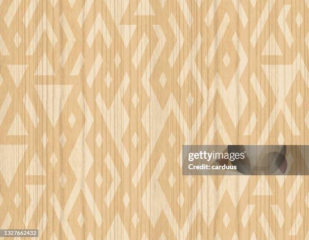 seamless wood textured geometric pattern - flooring samples stock illustrations