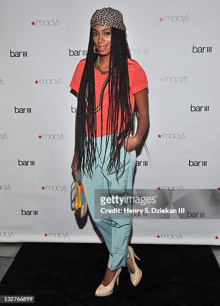 Solange Knowles attends the Macys bar III Brand and Pop Up store launch at Private Location on February 9, 2011 in New York City.