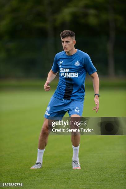 Kelland Watts during the Newcastle United Training session at the Newcastle Training Centre on July 08, 2021 in Newcastle upon Tyne, England.