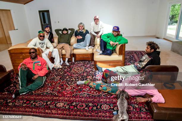 Hip Hop group Brockhampton are photographed for Los Angeles Times on April 8, 2021 in Hidden Hills, California. PUBLISHED IMAGE. CREDIT MUST READ:...