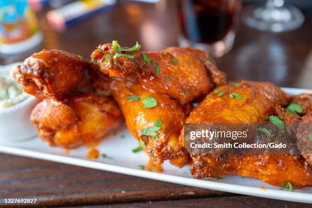 Buffalo chicken wings at the Coop restaurant, Lafayette, California, July 3, 2021.