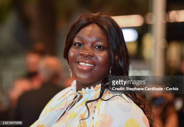 Deborah Lukumuena attends the "Verdens Verste Menneske " screening during the 74th annual Cannes Film Festival on July 08, 2021 in Cannes, France.