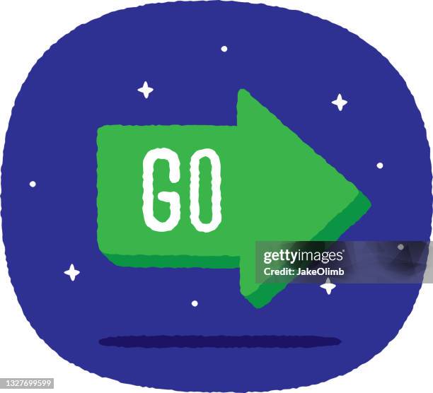 go sign doodle 5 - public footpath stock illustrations