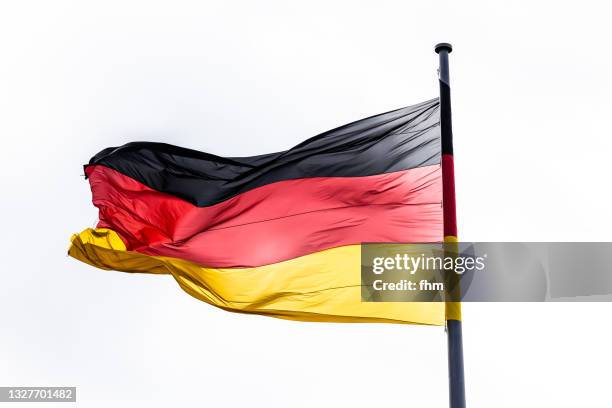german flag - deutsche flagge stock-fotos und bilder