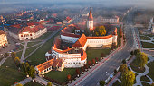 Prejmer, Romania - Aerial view of fortified church, Transylvania