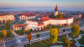 Prejmer, Romania - Aerial view of fortified church, Transylvania