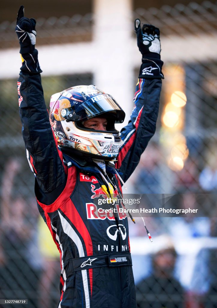 Vettel 2011 German Red Bull Racing Formula One racing driver Sebastian Vettel in ...