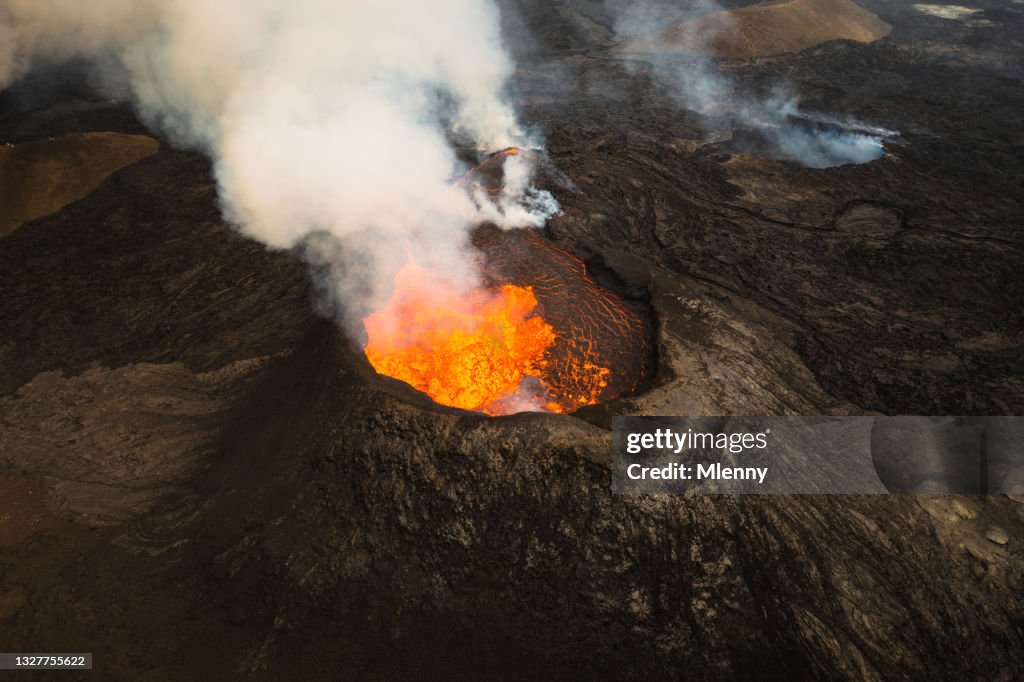 Iceland Volcanic Crater Eruption Fagradalsfjall Volcano