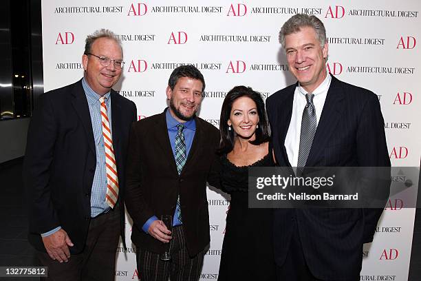 John Ike, Joel Barkley, Margaret Russell, Thomas Kligerman from Ike Kligerman Barkley Architects attend a party to welcome Architectural Digest's new...