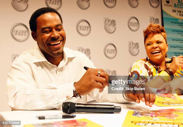 Actors Lamman Rucker and Tamela Mann of the TBS show "Meet the Browns" attend the TNT: 2011 Essence Festival - Day 1 on July 1, 2011 in New Orleans,...